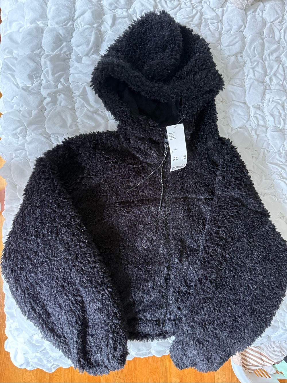 BDG Black Teddy Sherpa Hooded Jacket